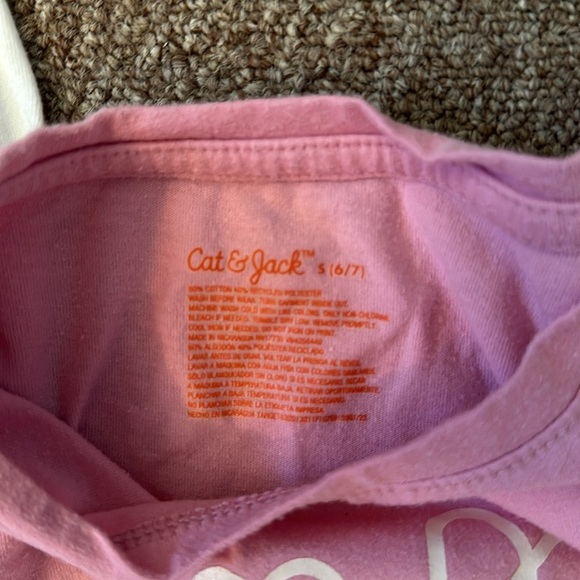 Two Cat & Jack size small (6) girls shirts - Picture 2 of 3